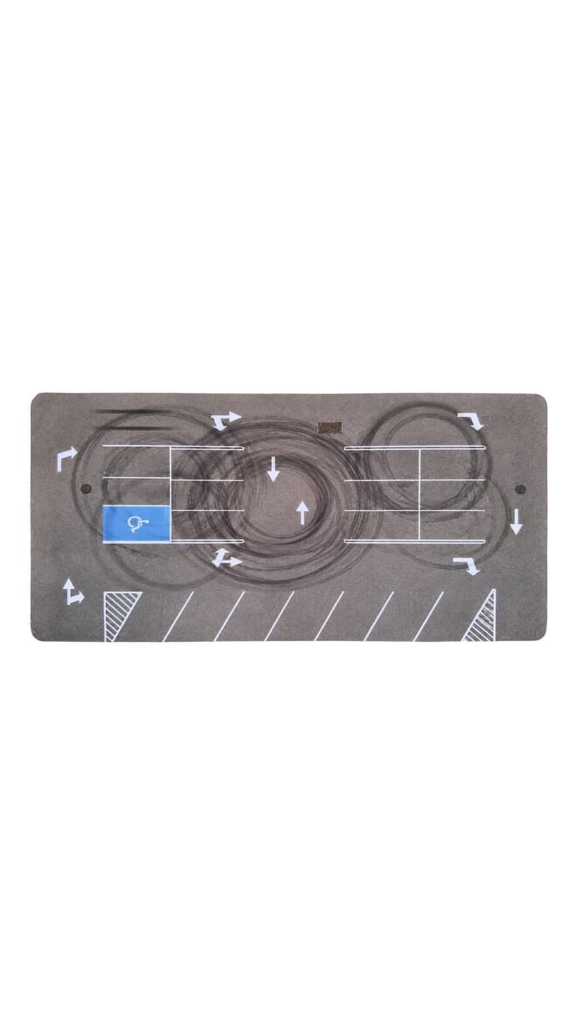 Parking Lot Mat Diorama For 1:64 Scale Cars Size 11x22 Inches ( Cars Are Not Included ) 