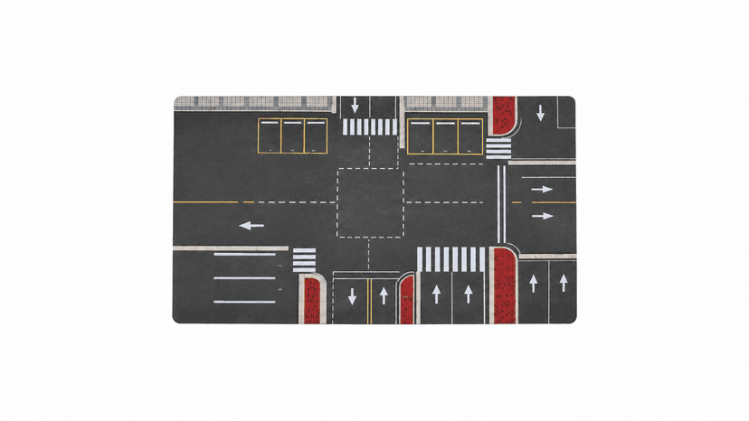 Parking Lot Mat Diorama For 1:64 Scale Cars Size 11x22 Inches ( Cars Are Not Included ) 